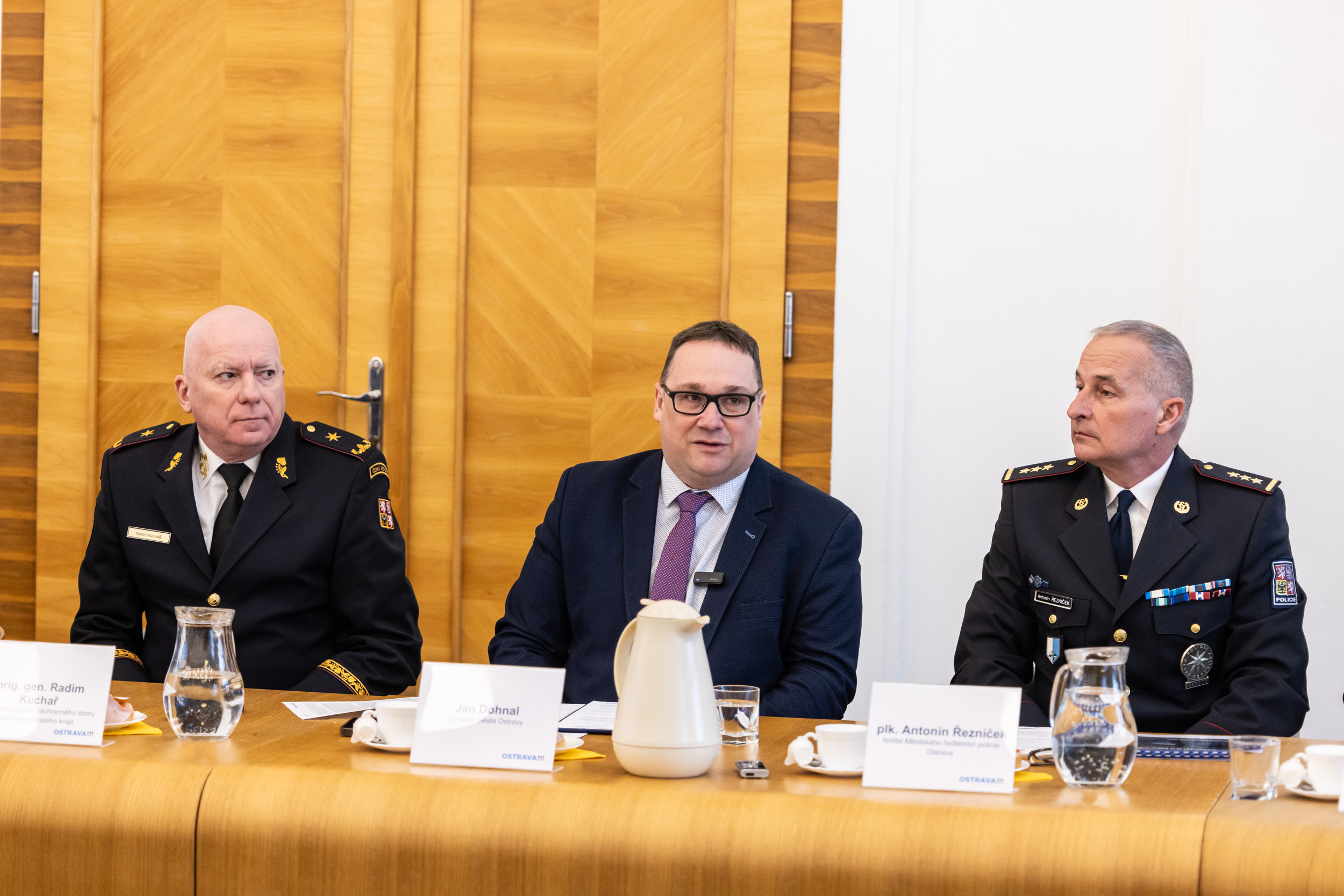 Z tiskové konference k hodnocení bezpečnostní situace v Ostravě. Foto: Jiří Zerzoň